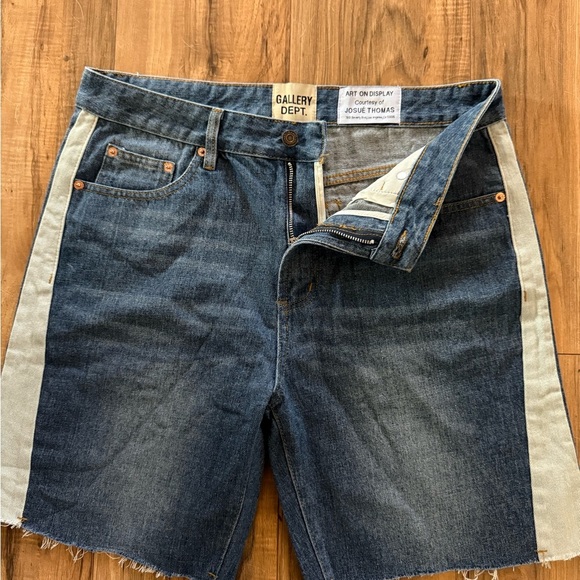 Gallery Dept Denim and Cream Jean Shorts - Picture 1 of 4